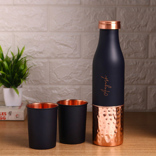 Elixir Copper Bottle With Glass